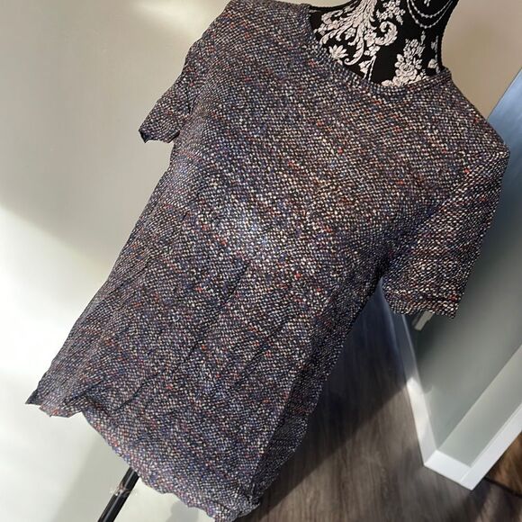 Theory Broxin W Multi Tweed Top NEW Silk - Picture 1 of 4